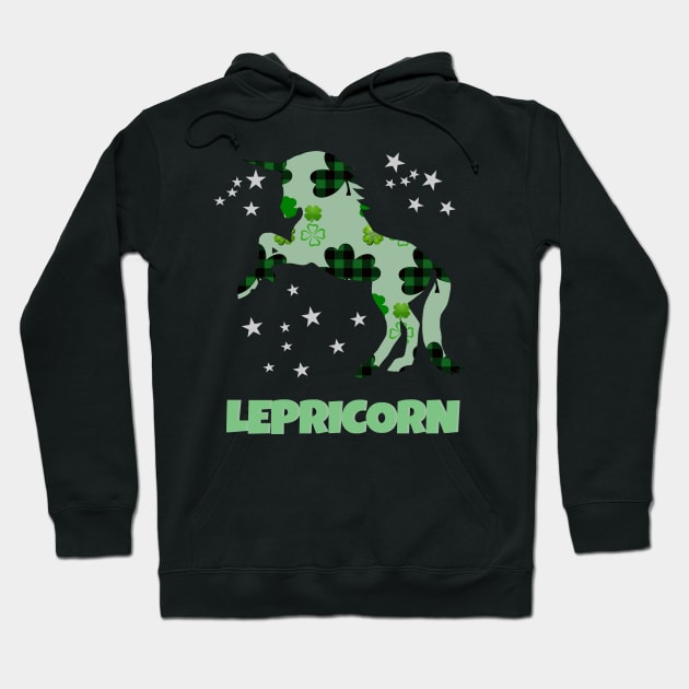 Lepricorn - Irish Unicorn - Saint Patrick's Hoodie by A T Design